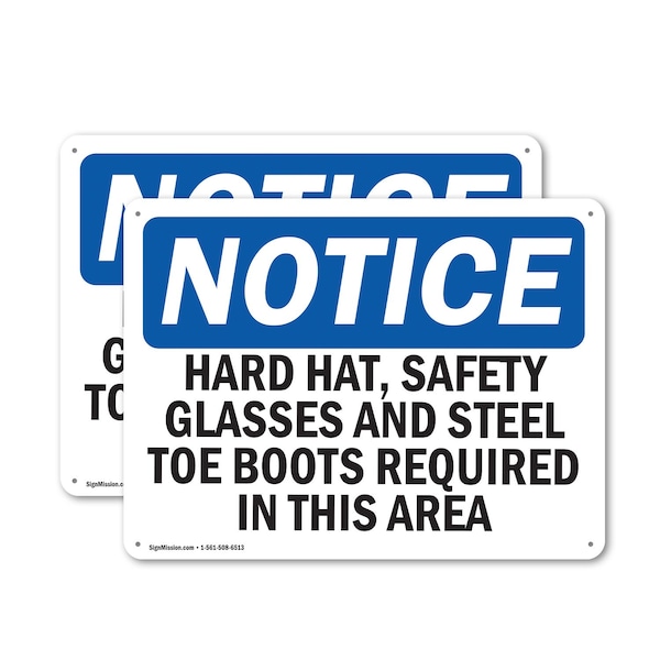 Signmission 10 in Height, 14 in Width, Plastic, Rectangle OS-2PACK-NS-P-1014-L-13264 - main